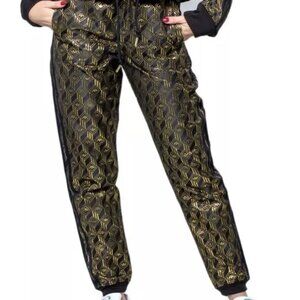 Reversible Adidas Premium SST Track Pants Black Gold XS